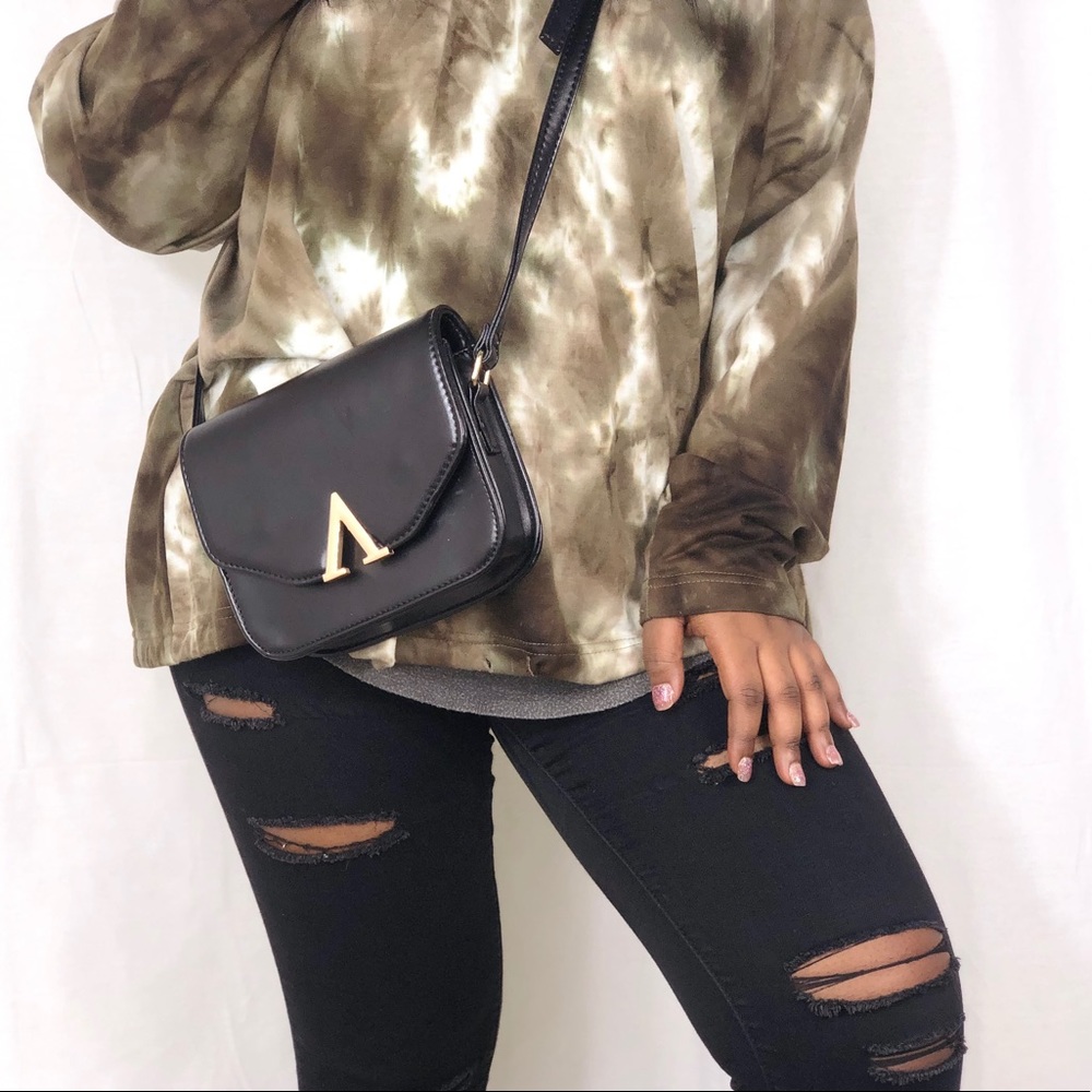 Mini black cross body bag